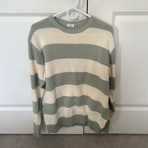 Brandy Melville stripped green sweater